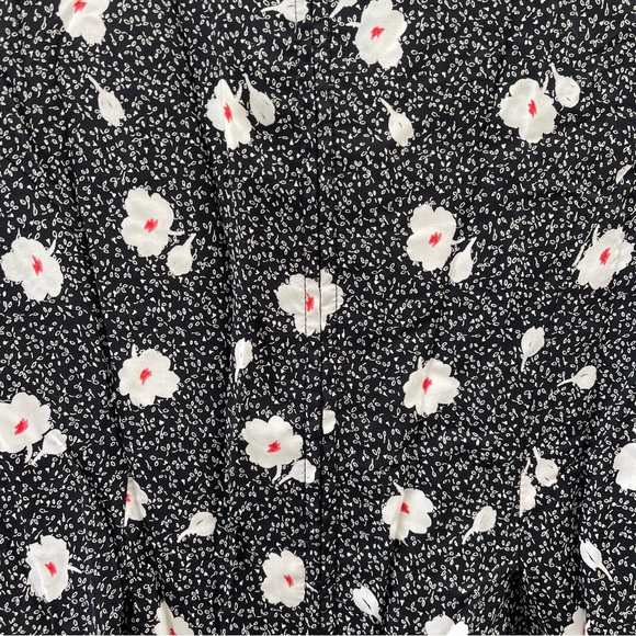 Vintage Donna Ricco Black & White Floral Romper Jumpsuit Dress Small Women - Picture 11 of 14